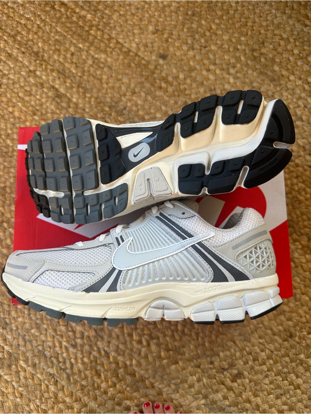 Nike Men’s White, Gray and Black Cushioned Running Sneakers